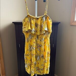 Express Yellow Floral Mini Dress